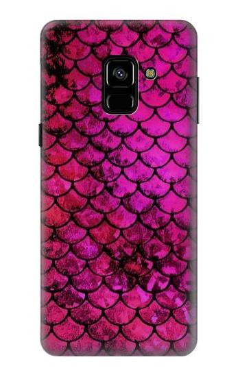 S3051 Pink Mermaid Fish Scale Case For Samsung Galaxy A8 (2018)
