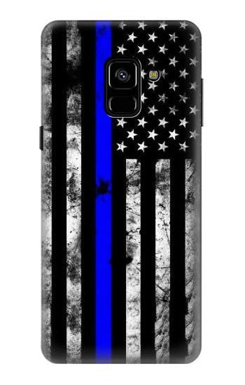 S3244 Thin Blue Line USA Case For Samsung Galaxy A8 (2018)