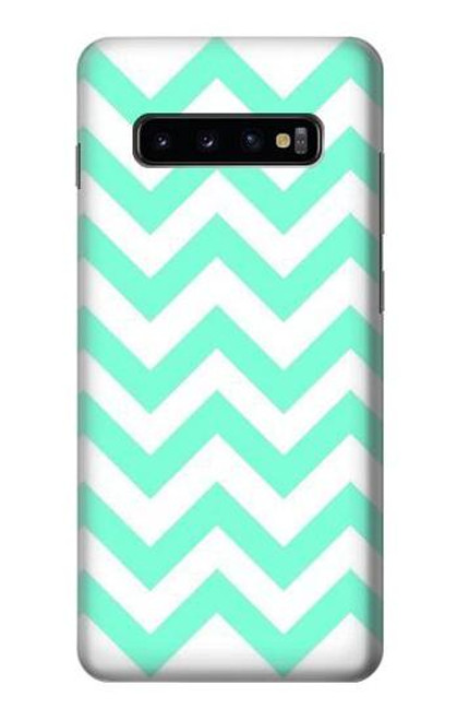 S1723 Mint Chevron Zigzag Case For Samsung Galaxy S10 Plus