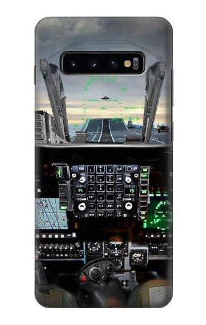 S2435 Fighter Jet Aircraft Cockpit Case For Samsung Galaxy S10 Plus