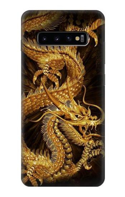 S2804 Chinese Gold Dragon Printed Case For Samsung Galaxy S10 Plus