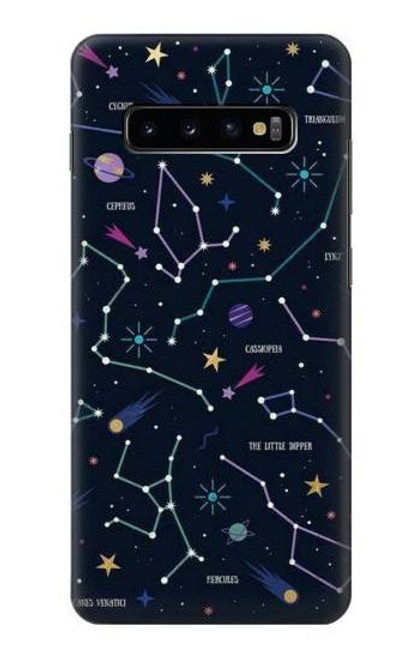 S3220 Star Map Zodiac Constellations Case For Samsung Galaxy S10 Plus