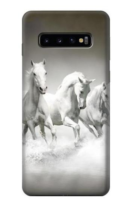 S0933 White Horses Case For Samsung Galaxy S10