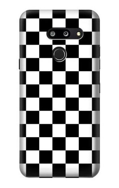 S1611 Black and White Check Chess Board Case For LG G8 ThinQ