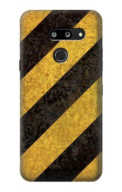 S2231 Yellow and Black Line Hazard Striped Case For LG G8 ThinQ