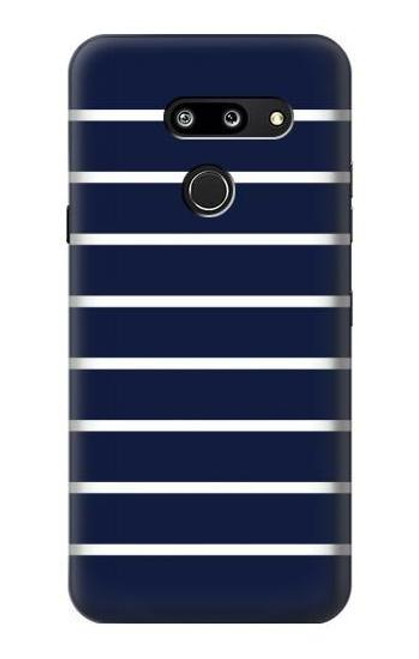 S2767 Navy White Striped Case For LG G8 ThinQ