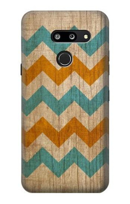 S3033 Vintage Wood Chevron Graphic Printed Case For LG G8 ThinQ