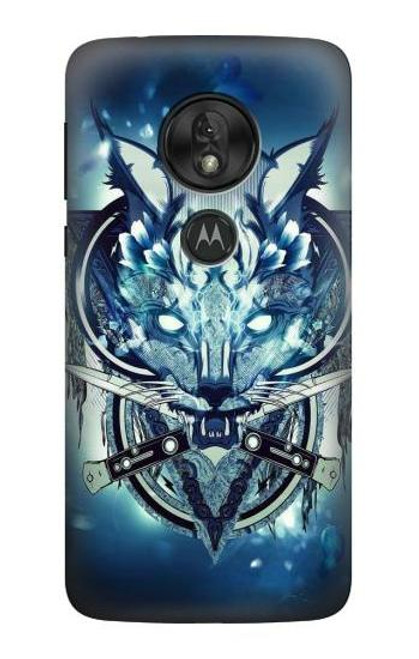 S1135 Wolf with knives Rock Case For Motorola Moto G7 Play