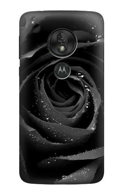 S1598 Black Rose Case For Motorola Moto G7 Power