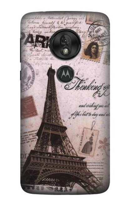 S2211 Paris Postcard Eiffel Tower Case For Motorola Moto G7 Power