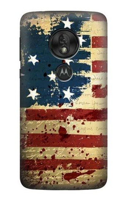 S2349 Old American Flag Case For Motorola Moto G7 Power