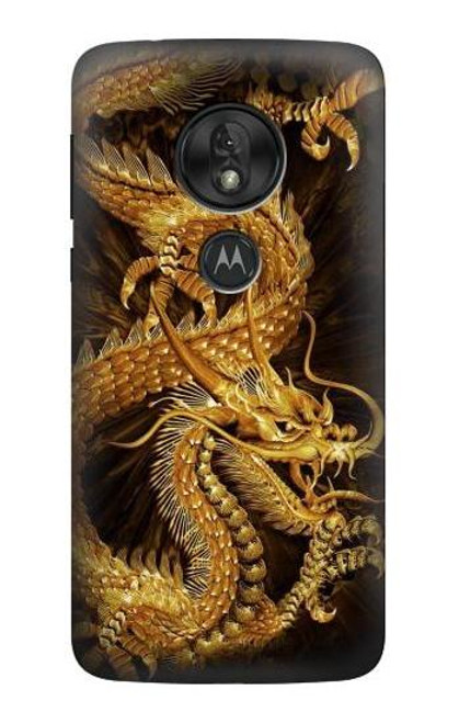S2804 Chinese Gold Dragon Printed Case For Motorola Moto G7 Power