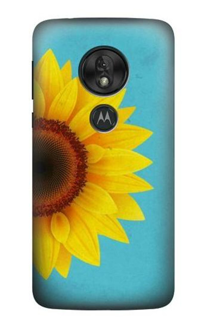 S3039 Vintage Sunflower Blue Case For Motorola Moto G7 Power