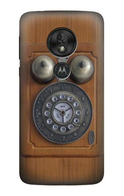 S3146 Antique Wall Retro Dial Phone Case For Motorola Moto G7 Power