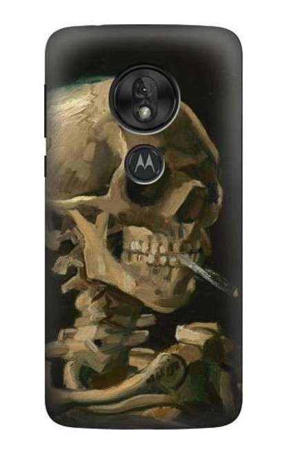 S3358 Vincent Van Gogh Skeleton Cigarette Case For Motorola Moto G7 Power