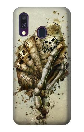 S0550 Skull Card Poker Case For Samsung Galaxy A40