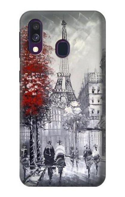 S1295 Eiffel Painting of Paris Case For Samsung Galaxy A40