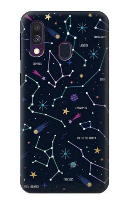 S3220 Star Map Zodiac Constellations Case For Samsung Galaxy A40