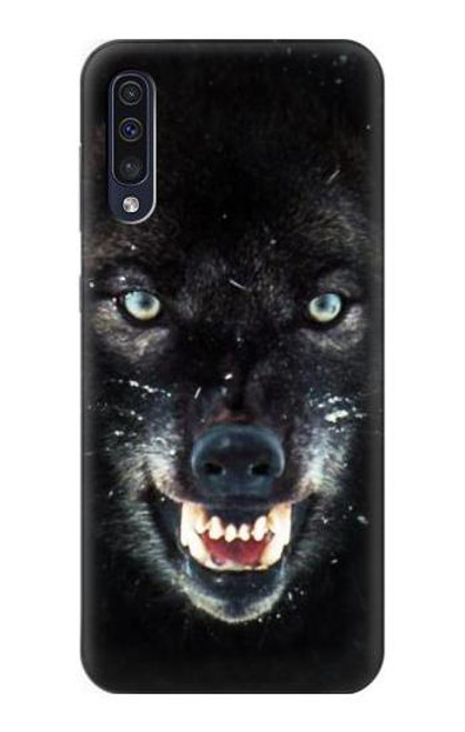 S2823 Black Wolf Blue Eyes Face Case For Samsung Galaxy A70