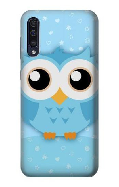 S3029 Cute Blue Owl Case For Samsung Galaxy A70