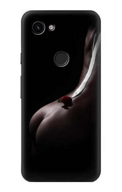 S0546 Sexy Cream Strawberry Case For Google Pixel 3a