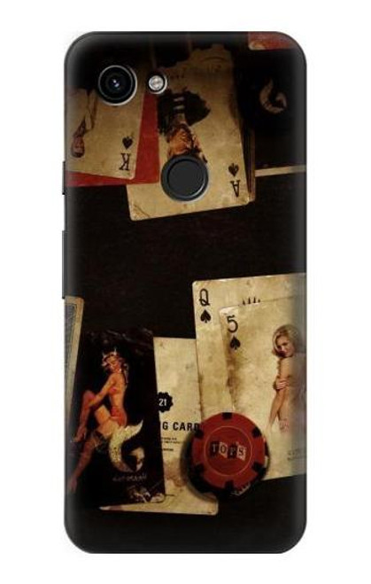 S1069 Old Vintage Sexy Poker Case For Google Pixel 3a
