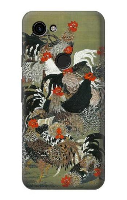 S2699 Ito Jakuchu Rooster Case For Google Pixel 3a