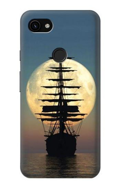 S2897 Pirate Ship Moon Night Case For Google Pixel 3a XL