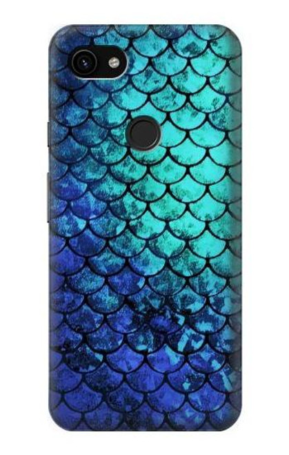 S3047 Green Mermaid Fish Scale Case For Google Pixel 3a XL