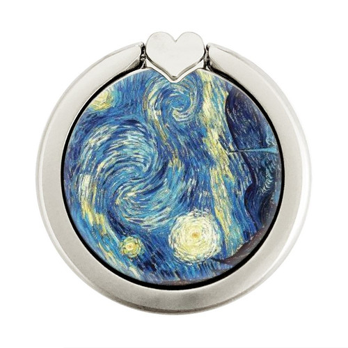 S0213 Van Gogh Starry Nights Graphic Ring Holder and Pop Up Grip