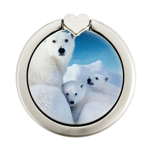 S0285 Polar Bear Family Arctic Graphic Ring Holder and Pop Up Grip S0285 Polar Bear Family Arctic Graphic Ring Holder and Pop Up Grip