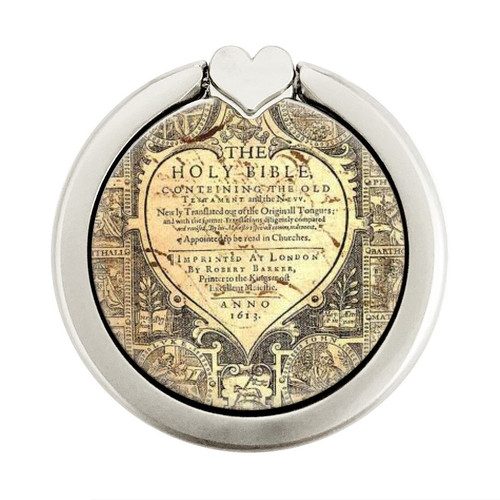 S0330 Bible Page Graphic Ring Holder and Pop Up Grip