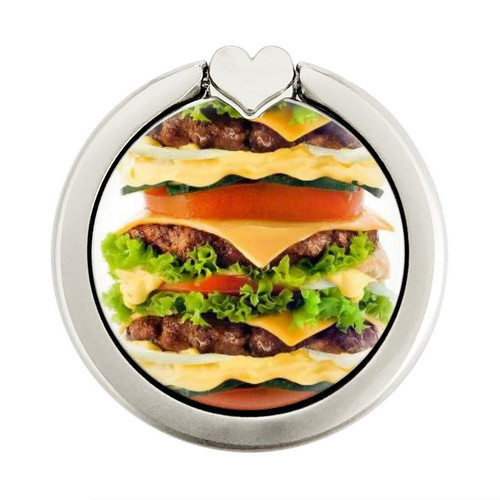 S0790 Hamburger Graphic Ring Holder and Pop Up Grip