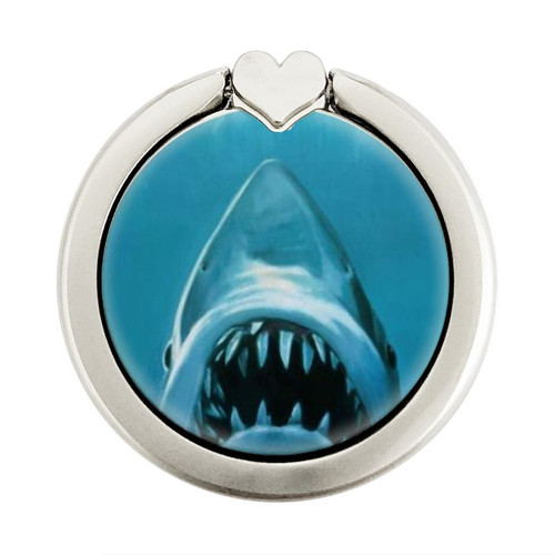 S0830 White Shark Graphic Ring Holder and Pop Up Grip