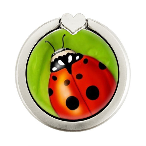 S0892 Ladybug Graphic Ring Holder and Pop Up Grip