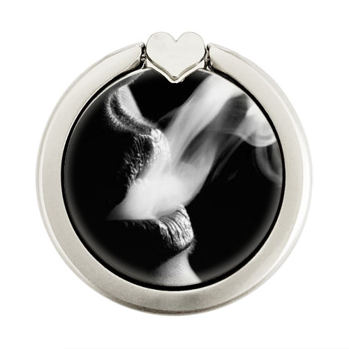 S0917 Sexy Lip Girl Smoking Graphic Ring Holder and Pop Up Grip