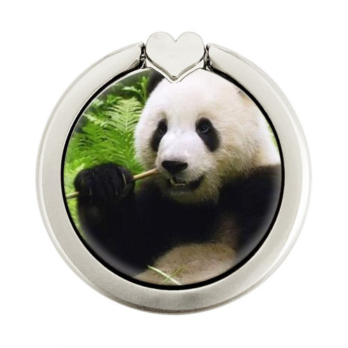 S1073 Panda Enjoy Eating Graphic Ring Holder and Pop Up Grip