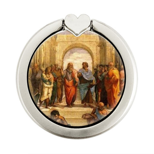 S1086 Raphael's School of Athens Graphic Ring Holder and Pop Up Grip