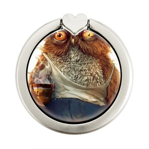 S1133 Wake up Owl Graphic Ring Holder and Pop Up Grip S1133 Wake up Owl Graphic Ring Holder and Pop Up Grip
