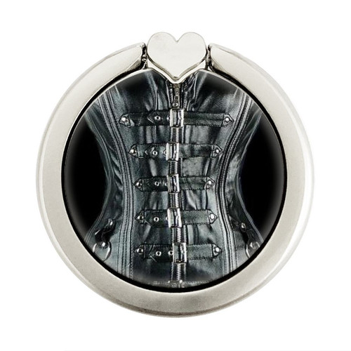 S1639 Gothic Corset Black Graphic Ring Holder and Pop Up Grip