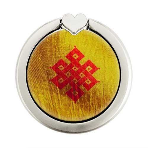 S2318 Eternal Knot Buddhist Spiritual Meditation Graphic Ring Holder and Pop Up Grip