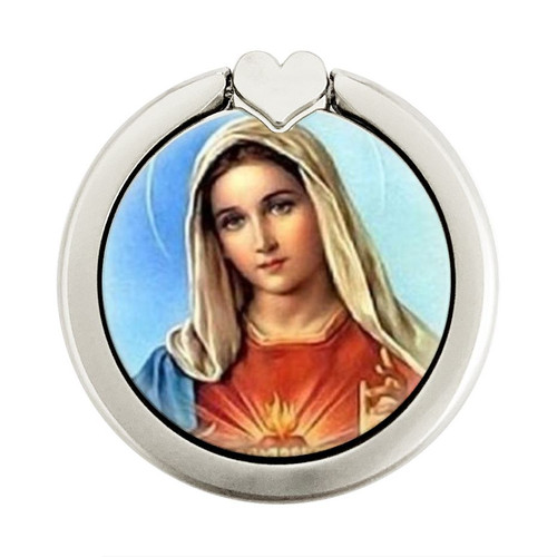 S2420 The Virgin Mary Santa Maria Graphic Ring Holder and Pop Up Grip S2420 The Virgin Mary Santa Maria Graphic Ring Holder and Pop Up Grip