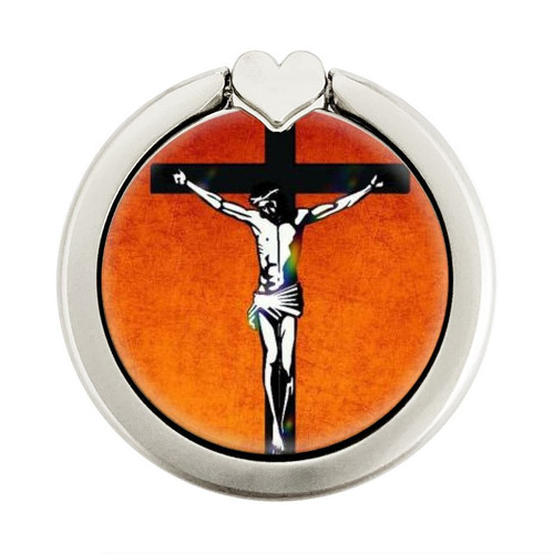 S2421 Jesus Christ On The Cross Graphic Ring Holder and Pop Up Grip