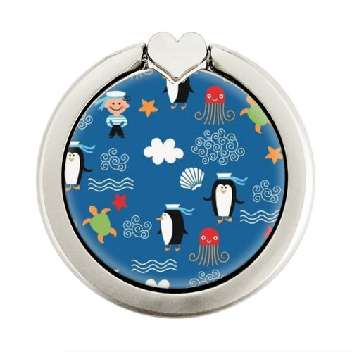 S2572 Marine Penguin Pattern Graphic Ring Holder and Pop Up Grip S2572 Marine Penguin Pattern Graphic Ring Holder and Pop Up Grip
