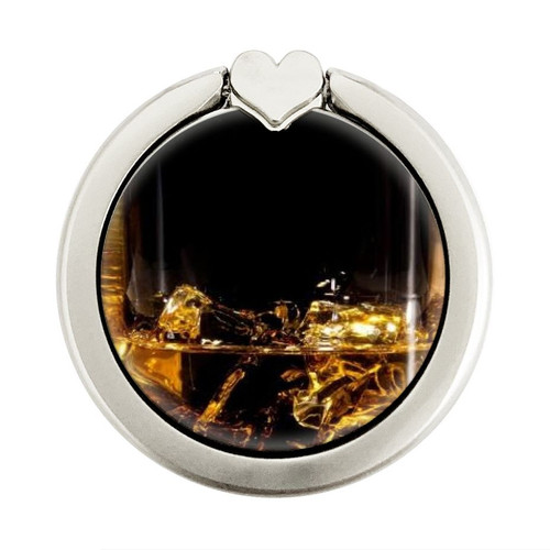 S2742 Ice Whiskey Whisky Glass Graphic Ring Holder and Pop Up Grip S2742 Ice Whiskey Whisky Glass Graphic Ring Holder and Pop Up Grip