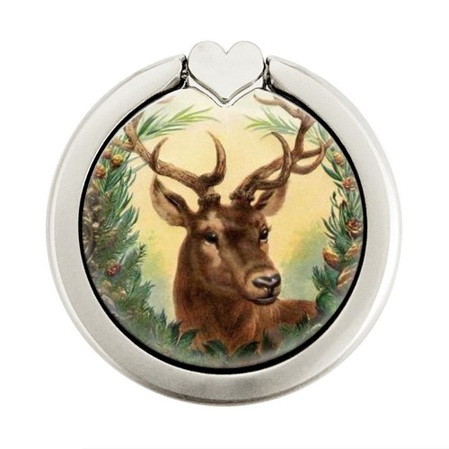 S2841 Vintage Reindeer Christmas Graphic Ring Holder and Pop Up Grip