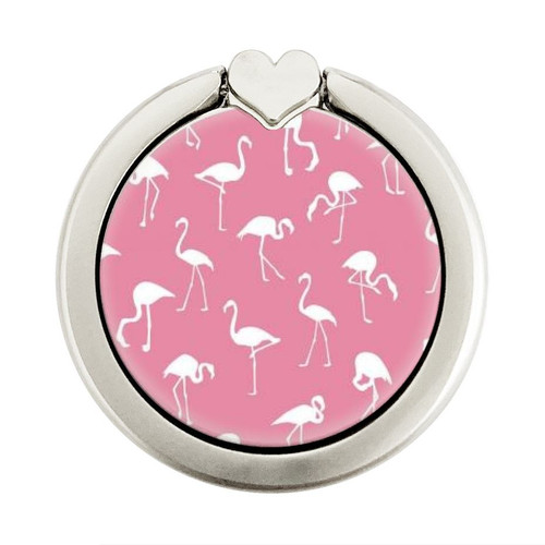 S2858 Pink Flamingo Pattern Graphic Ring Holder and Pop Up Grip