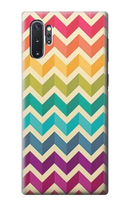 S2362 Rainbow Colorful Shavron Zig Zag Pattern Case For Samsung Galaxy Note 10 Plus