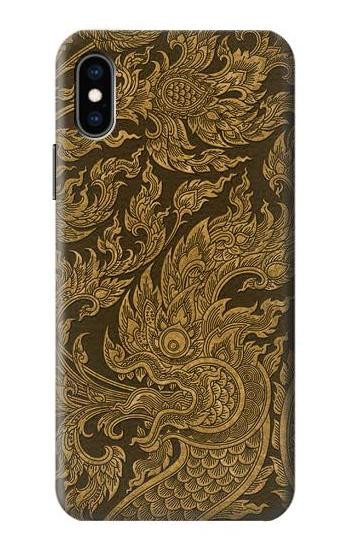 S3382 Thai Art Naga Case For iPhone X, iPhone XS