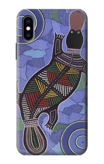 S3387 Platypus Australian Aboriginal Art Case For iPhone X, iPhone XS